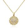 EXGOX You are My Sunshine Sunflower Necklace 14k Gold Plated Initial Sunflower Necklaces CZ Initial Letter Sunflower Locket Necklace Jewelry Gifts for Teen Girls Women Alphabet A - Z