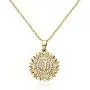 EXGOX You are My Sunshine Sunflower Necklace 14k Gold Plated Initial Sunflower Necklaces CZ Initial Letter Sunflower Locket Necklace Jewelry Gifts for Teen Girls Women Alphabet A - Z