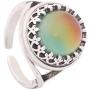 Adjustable Mood Ring Antique Sterling Silver Finish Fine Handmade Mood Stone Free Gift MOJO