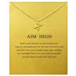 Message Card Brave Anchor Necklace Good Luck Friendship Pendant Compass Chain Necklace with Gift Card…