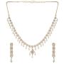 Efulgenz Bridal Crystal Cubic Zirconia Pearl Collar Necklace Earrings Jewelry Set for Women Girls Bride Bridesmaids