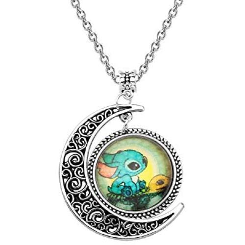 SEIRAA Lilo Stitch Necklace Stitch and Turtle Necklace Jewelry Ohana Jewelry Gift for Family