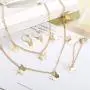 Florideco 4Pcs 14K Gold Plated Butterfly Choker Necklace Earrings Bracelet Ring Set for Women Ladies Gift Jewelry Dainty Chain Butterfly Pendant Necklace Cute Drop Dangle Hoop Earrings Rose Gold Florideco 4Pcs 14K Gold Plated Butterfly Choker Necklace Earrings Bracelet Ring Set for Women Ladies Gift Jewelry Dainty Chain Butterfly Pendant Necklace Cute Drop Dangle Hoop Earrings Rose Gold