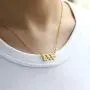 IEFSHINY Birth Year Necklace for Women, 18K Gold Plated Birth Year Number Old English Pendant Necklace Jewelry Gifts for Best Friend Sister Mom Birthday Anniversary, 1970-2021