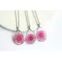 SI EASY Pressed Flower Pendant Necklace Real Dried Flower Resin Jewellery SI EASY Pressed Flower Pendant Necklace Real Dried Flower Resin Jewellery
