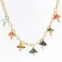 Cute Colorful Chunky Link Chian Enamal Mushroom Choker Necklace 14K Gold Plated Lovely Handmade Rainbow Vegetables Tassel Collar Necklace for Women Girl Plant Food Jewelry Gift Cute Colorful Chunky Link Chian Enamal Mushroom Choker Necklace 14K Gold Plated Lovely Handmade Rainbow Vegetables Tassel Collar Necklace for Women Girl Plant Food Jewelry Gift