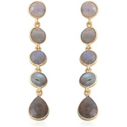 Shop LC Dangle Drop Earrings 925 Sterling Silver Vermeil Yellow Gold Pear Labradorite Fashion Prom Jewelry for Women Mothers Day Gifts