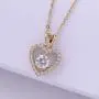 AOOVOO Necklaces for Women, Rose Gold Plated Brass Love Heart Cubic Zirconia Pendant Necklaces Jewelry Gift for Her AOOVOO Necklaces for Women, Rose Gold Plated Brass Love Heart Cubic Zirconia Pendant Necklaces Jewelry Gift for Her