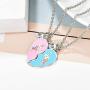 Lanqueen Unicorn Best Friend Necklace BFF Engraved Friendship Jewelry for 2 Friends Sisters Girls Birthday Gifts
