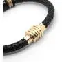 Stainless Steel Sracelet Mens Bracelet Leather with Golden Magnetic Clasp Stainless Steel Sracelet Mens Bracelet Leather with Golden Magnetic Clasp