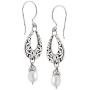 Silpada Enchanted Isle 6.5-7 mm Freshwater Cultured Pearl Open Teardrop Filigree Drop Earrings in Sterling Silver