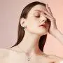 CiNily Fire Opal Amethyst Dangle Drop Earrings 18K White Gold/Rose Gold Plated Opal Jewelry for Women Gemstone Stud Earrings 7/8''