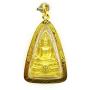 Phra Phuttha Chinnarat Gold Pendant Charm Thai Buddha Amulet 22k Thai Baht Yellow Gold Plated Jewelry