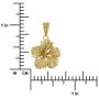 Sterling Silver 17mm Hibiscus Pendant Necklace, 16+2'' Extender