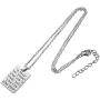 Dawapara Hebrew Aaronic Blessing Necklace Messianic Jewish Yeshua Symbol Dog Tag Pendant Jewelry for Mens Women