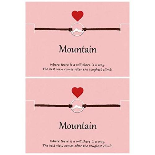 Your Always Charm Mountain Bracelet for Women,Snowy Peaks Bracelet for Nature Lovers, Skiers, Hikers, Campers Mountain Jewelry