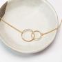 Daughter Necklace: Gift for Daughter, Daughter Jewelry, Mother Daughter Gifts, 2 Interlocking Circles (gold-plated-brass, NA)
