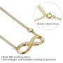 ✦Gifts for Mothers Day✦18K Gold Plated S925 Sterling Silver Infinity Necklace 5A Cubic Zirconia CZ Endless Love Pendant with Necklaces Jewelry for Women and Girls