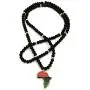 CBC Crown Slanted Pan African Colored Africa Map Continent Pendant on Wooden Bead Necklace CBC Crown Slanted Pan African Colored Africa Map Continent Pendant on Wooden Bead Necklace