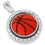 Mens Bling Hip Hop Iced Out Silver Gold Plated NBA Basketball Pendant Chain Necklaces 24''