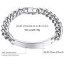 PROSTEEL Custom Bracelet for Men Women, Name Date Initial Quote Engraving Personalized Bracelets, Stainless Steel ID Bracelets, Come Gift Box
