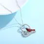 JUSTKIDSTOY Cardinal Necklace Jewelry 925 Sterling Silver Red Bird Pendant Necklace Memorial Gifts for Women Friends JUSTKIDSTOY Cardinal Necklace Jewelry 925 Sterling Silver Red Bird Pendant Necklace Memorial Gifts for Women Friends