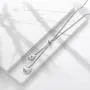 Ubrand 12 Constellations Necklace, Stainless Steel Heart-Shaped 12 Constellations for Women Jewelry Constellation Vertical Bar Looped Adjustable Long Necklace Birthday Gifts