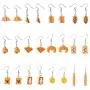 Cute 12 Pairs Handmade Simulation Food Dangle Drop Earrings Set Unique Lifelike Waffle Croissant Baguette Cupcake Croissant French Bread Toast Egg Tart Drop Earrings Set for Women Girls Jewelry Gifts