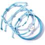 SUNSH 3PCS Handmade Braided Woven Anklet Bracelets for Women Teen Girls Couple Best Friends Wave Hippie Boho Beach Surf Friendship Adjustable Wax String Jewelry Boyfriend Girlfriend Friendship Gifts