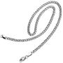 AmyRT Jewelry 4.5mm Titanium Steel Mens Beveled Curb Link Chain Silver Gold Necklace 16 to 30 Inches