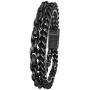 Skull Bracelet - BLACKSTATIC Collection - Premium Mens Vintage Punk Stainless Steel Biker Skull Bracelet.
