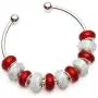 RUBYCA 20pcs White Silver Plated Bangle Bracelet Screw End Ball Cuff Charm Beads DIY Jewelry RUBYCA 20pcs White Silver Plated Bangle Bracelet Screw End Ball Cuff Charm Beads DIY Jewelry