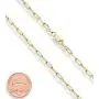 Miabella Solid 18K Gold Over Sterling Silver Italian 2.5mm Paperclip Link Chain Necklace for Women Men, 16, 18, 20, 22, 24, 26, 30 Inch 925 Made in Italy