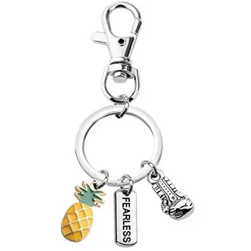 UJIMS IVF Gift Infertility Fearless Keychain with Pineapple Charm TTC Jewelry Encouragement Gift UJIMS IVF Gift Infertility Fearless Keychain with Pineapple Charm TTC Jewelry Encouragement Gift
