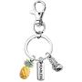 UJIMS IVF Gift Infertility Fearless Keychain with Pineapple Charm TTC Jewelry Encouragement Gift