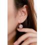 Blooming CZ Filigree Rose Flower Crystal Leverback Dangle Drop Earrings for Women Girls Sensitive Ear Sweet Sunflower Dangling for Lovers Wedding Elegant Diamond Jewelry Gifts Hypoallergenic