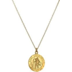 Dogeared Saint Christopher Travelers Reminder Necklace Gold Dipped One Size