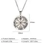 VASSAGO Stainless Steel Sixth Pentacle of Mars Key of Solomon Seal Pendant Necklace Engraved Round Charm Talisman Necklaces Jewelry for Men Women Teens Christmas Birthday New Year Gifts VASSAGO Stainless Steel Sixth Pentacle of Mars Key of Solomon Seal Pendant Necklace Engraved Round Charm Talisman Necklaces Jewelry for Men Women Teens Christmas Birthday New Year Gifts