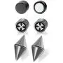 Aroncent 6Pcs Magnetic Ear Stud Mens Womens Spike Earring Non-Piercing Jewelry Stainless Black Aroncent 6Pcs Magnetic Ear Stud Mens Womens Spike Earring Non-Piercing Jewelry Stainless Black