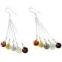 NOVICA .925 Sterling Silver Jade and Rainbow Moonstone Waterfall Earrings, Between Nations NOVICA .925 Sterling Silver Jade and Rainbow Moonstone Waterfall Earrings, Between Nations
