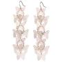 Nicole Miller New York Rosegold Casted Cutout Layered Butterfly Fashion Dangle Earrings
