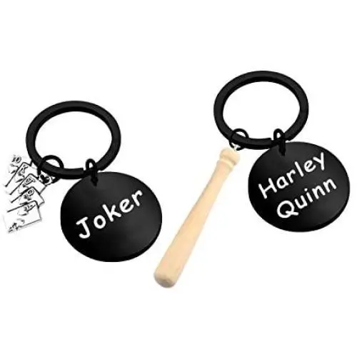 BAUNA Joker Keychain Set Best Friend Friendship Couple Jewelry Movie Show Keychain