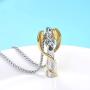 Cremation Ashes Jewelry Keepsake Memorial Urn Necklace Guardian Angel Has You in Her Arms