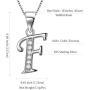 Initial Letter Necklace/Earrings 925 Sterling Silver 26 A-Z English Alphabet Fashion Name Pendant/Studs Earrings Crystal Cubic Zironia Jewelry
