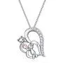 YAFEINI Elephant Necklace Sterling Silver Flying Butterfly Heart Pendant Jewelry Birthday Gifts for Women