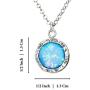 Stera Jewelry Sterling Silver Necklace & 10mm Shimmering Created Blue or White Opal Round Pendant