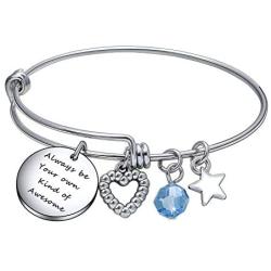 De&ai Inspirational Bracelet, Motivational Gift Always be Your own Kind of Awesome Bracelet for Women Girls