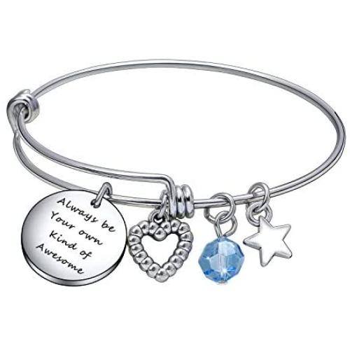 De&ai Inspirational Bracelet, Motivational Gift Always be Your own Kind of Awesome Bracelet for Women Girls