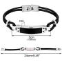 Dletay Cremation Bracelet for Ashes Leather Urn Bracelet Ashes Holder Memorial Urn Bangle for Ashes
