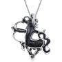 Astrology Horoscope Zodiac Sign Pendant Necklace For Men Women Oxidized Antiqued 925 Sterling Silver All Constellation